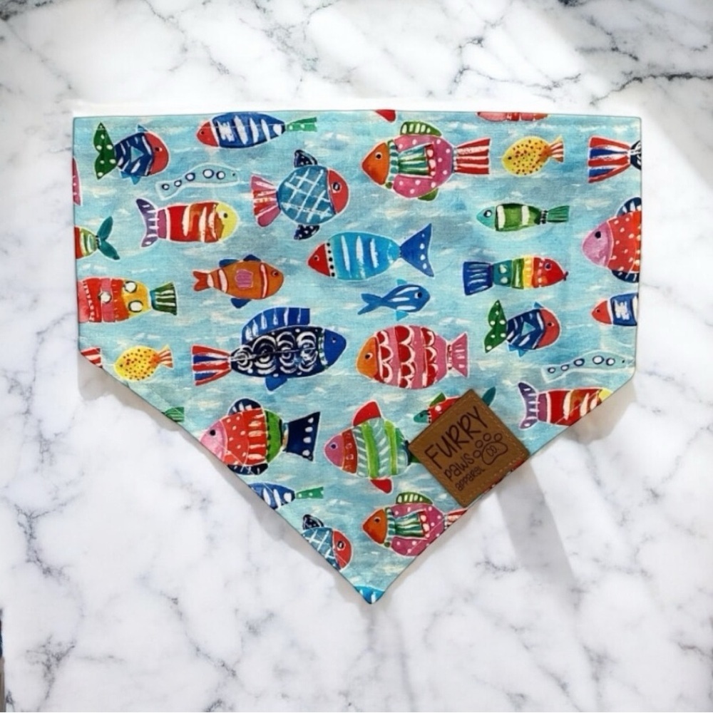 DOG Bandana - A Fantastic Fishy - Size M Medium